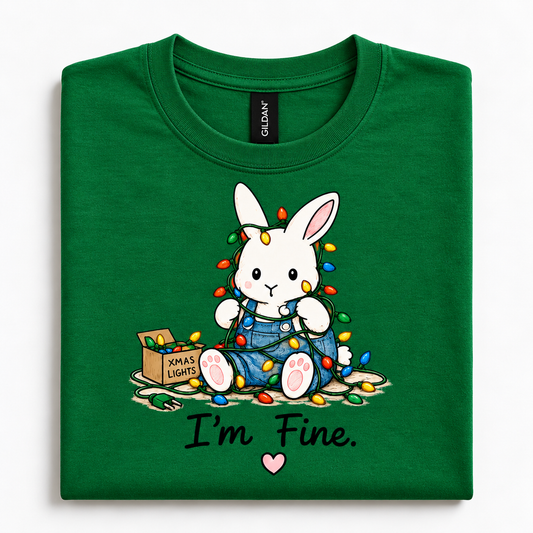 Burt the Bunny - I'm Fine - Adult T-Shirt