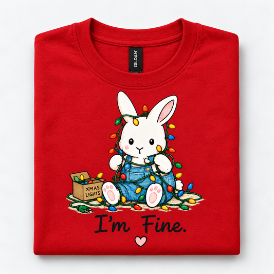 Burt the Bunny - I'm Fine - Adult T-Shirt