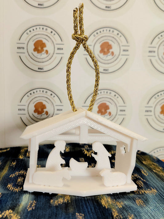 Nativity Scene Christmas Ornament - 3D Printed